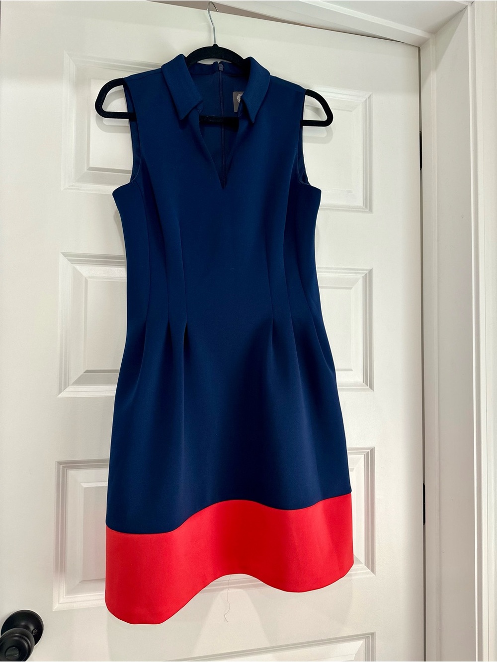 Vince Camuto Navy and Coral Dress